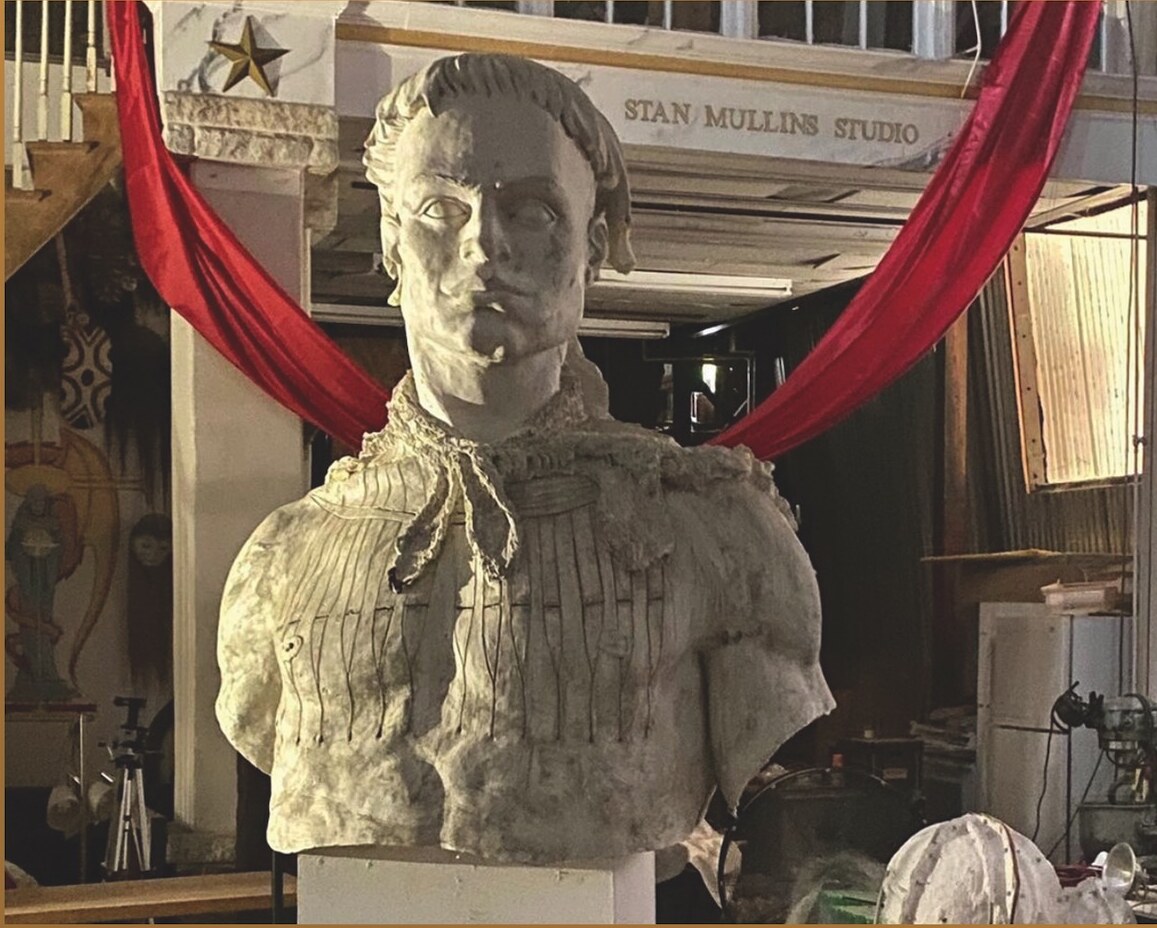 Monument portrait in progress inside the studio