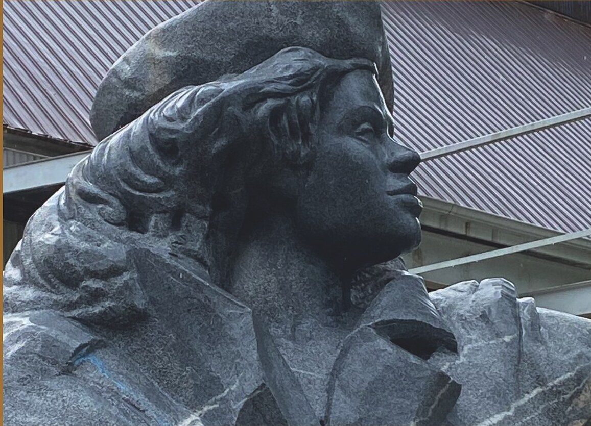 Large sculpted portrait prepared for casting